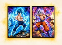 Póster Lenticular 3D · Goku y Vegeta