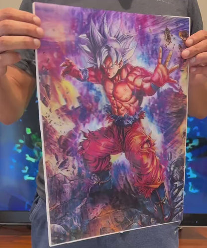 Póster Lenticular 3D · Goku y Vegeta