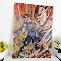 Póster Lenticular 3D · Vegeta, Goku y Gohan (3 escenas)